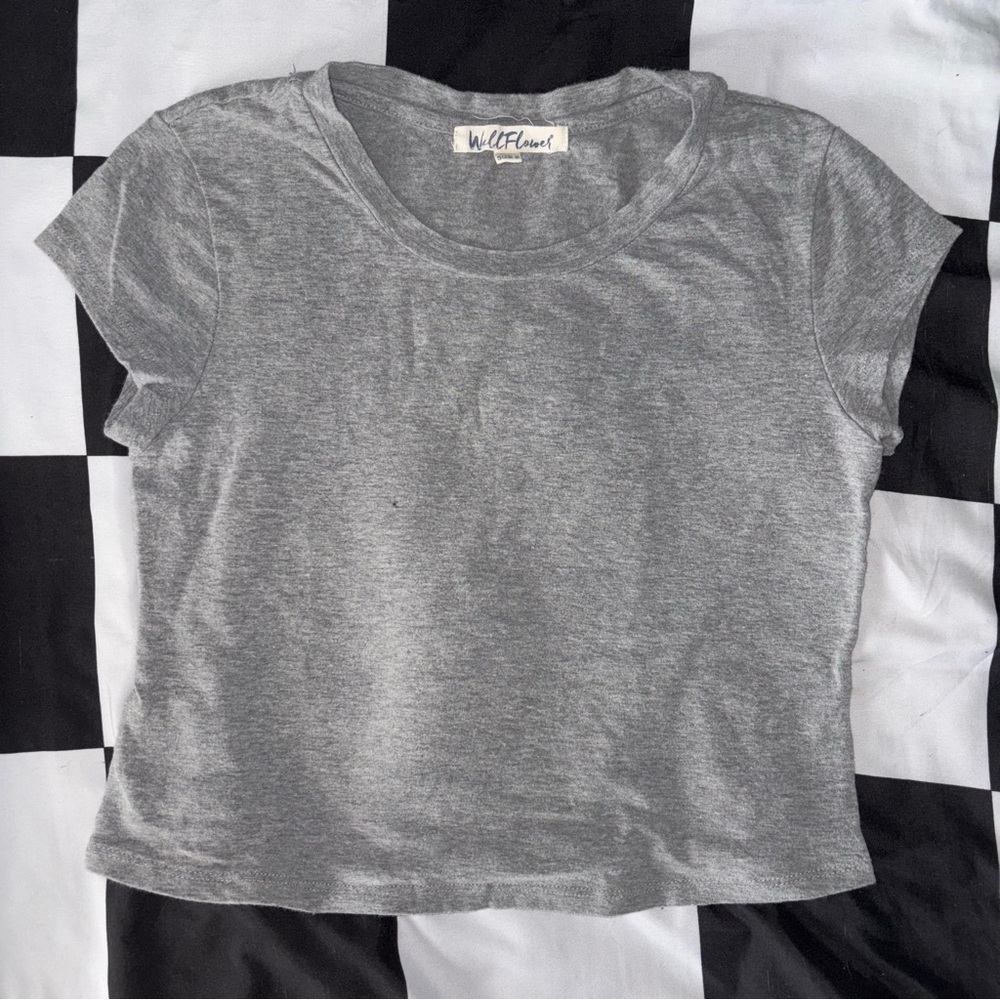 Gray Crop top